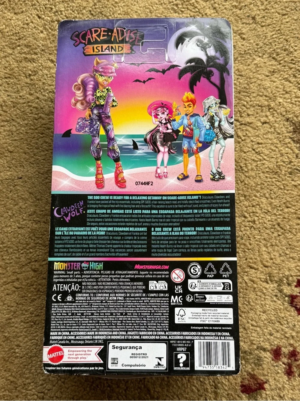 Monster High Scare-adise Island Clawdeen Wolf G3